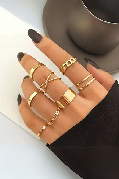 Lisinya Women's Joint Ring Pack of 10 Lisinya