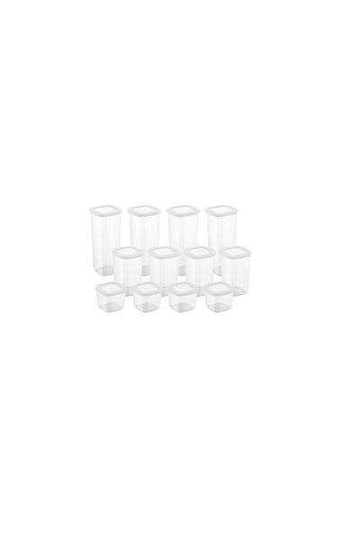 UnicUtil Set of 12 food containers, UnicUtil, Lightweight Elegant, White