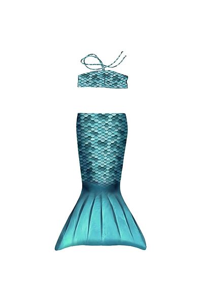 Kuaki Mermaids Mermaid 2 Piece Set Bikini Costume Set Turquoise