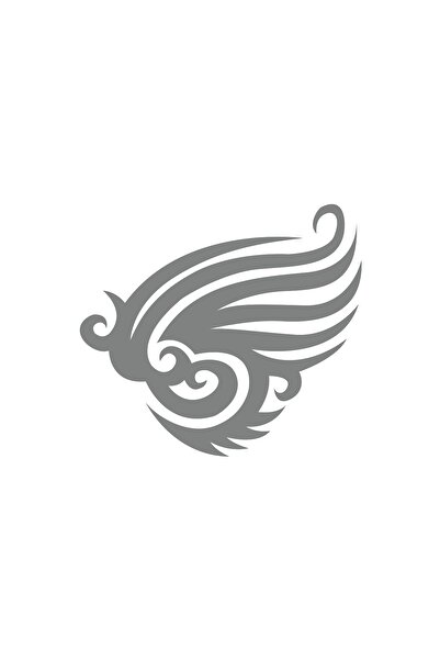 Reysa Tasarım ملصق قبلي جناح مقاس 17x17 سم رمادي