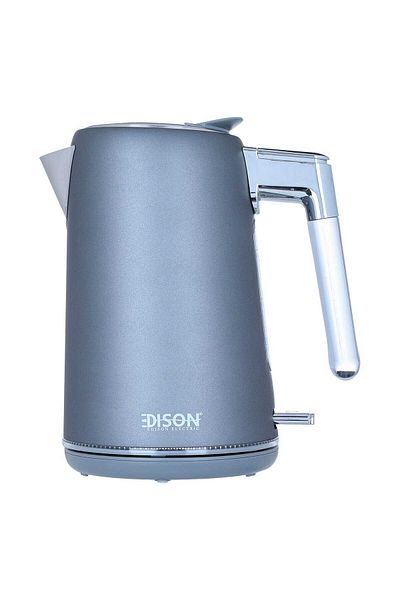 Edison Stainless Steel Electric Kettle, 1.7 Liter, 2200 Watt, WK-2020 - Dark Gray
