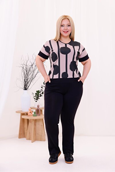 Siyezen Plus Size V-Neck Cotton Lycra Suit