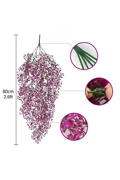 Choice 1Pcs Red Lotus 1/2Pcs 80CM Artificial Plants Vine Hanging Leaves Vines for Home Room Decor Garden We