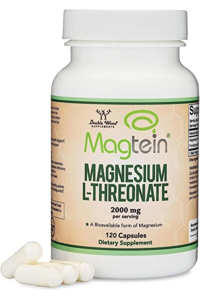 Double Wood Supplements ثريونات المغنيسيوم (100 × 2000 مجم كبسولات)