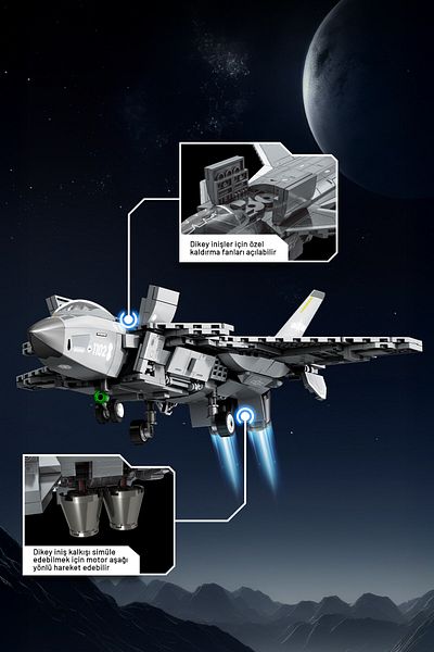 Sembo Block Cz-0J 5St Generation Fighter Aircraft Building Block Set