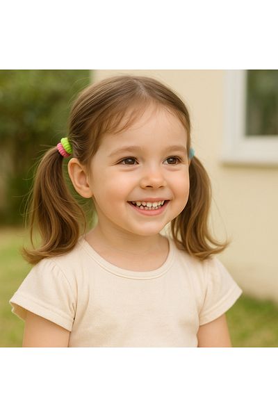 MYZİ STORE 80 Pieces Colorful Baby Girl Kids Buckle Set – Soft, Flexible, Cute Elastics