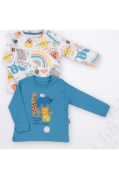Miniworld Safari Friends Cute Animals Printed 2-Piece Sweat 100% Cotton
