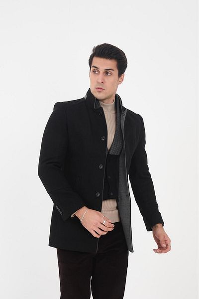 LEBS Ezel Men's Shawl Collar Coat