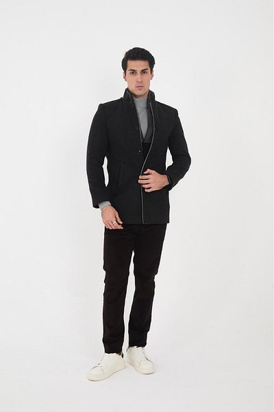 LEBS Ezel Men's Shawl Collar Coat