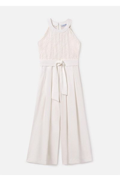 MAYORAL Girls' Jumpsuit - Cream
