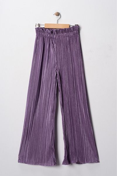 Mai Perla Lilac Textured Woven Children's Pants
