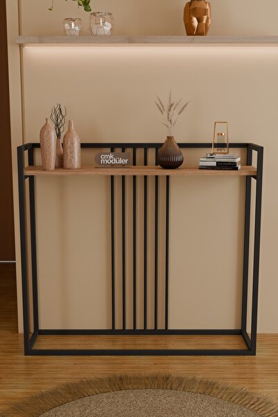 CMK Modüler Nova Metal Dresuar Boru Detaylı Dekoratif Konsol Dresuar