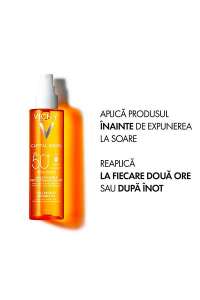 Vichy Capital Soleil Set: Kids' SPF50+ Spray 200ml, Invisible SPF50 Oil 200ml, After Sun Milk 300ml