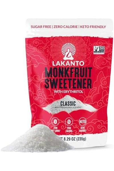 Lakanto Classic Monk Fruit Sweetener - White Sugar Substitute, Zero Calorie, Keto Diet Friendly, Zer