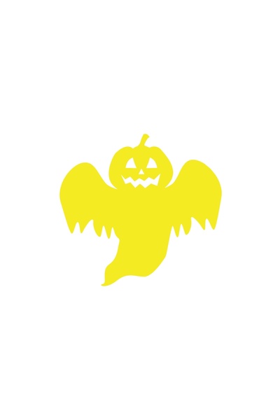 Reysa Tasarım ملصق شبح اليقطين مقاس 17 × 17 سم أصفر