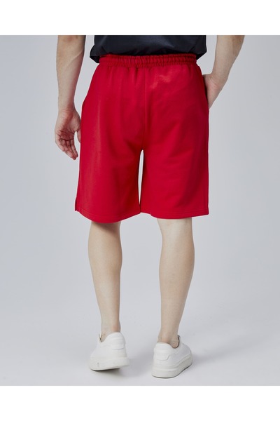 Starter Asher Red Slit Patched Comfortable Fit Men's Knitted Shorts