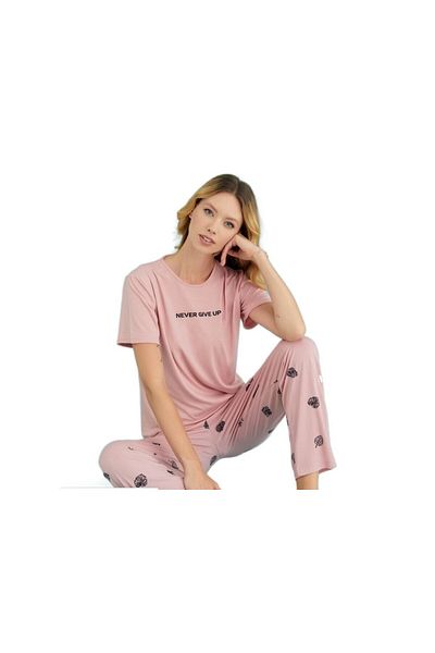 Mihra 50107 Milan Fabric Zero Collar Pajama Suit