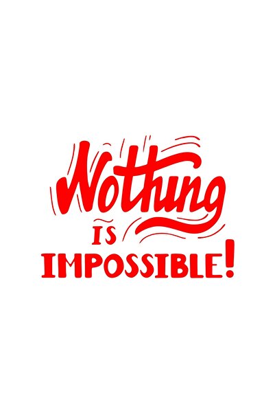 Reysa Tasarım لا شيء مستحيل 17x17 سم أحمر