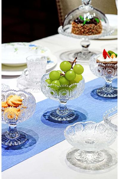 ÇEÇEN HOME (2 ΤΕΜ) Κρυστάλλινο Μπολ Κεντρικό Μπολ Διαφανές Κρυστάλλινο Διακοσμητικό Μπολ σερβιρίσματος