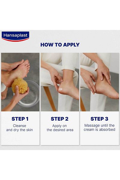 Hansaplast Moisturising Cream For Dry Feet 100 ml Intensive Hydration & Repair for Smooth,