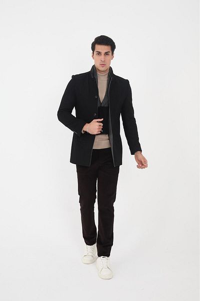LEBS Ezel Men's Shawl Collar Coat