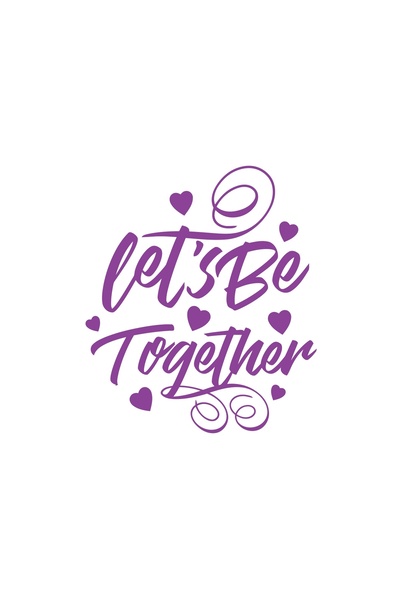 Reysa Tasarım ملصق Lets be Together مقاس 17x17 سم أرجواني