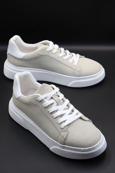 HEROD Men's Beige Sneaker Shoes |   Light Sole, City Style, Daily Comfortable Use