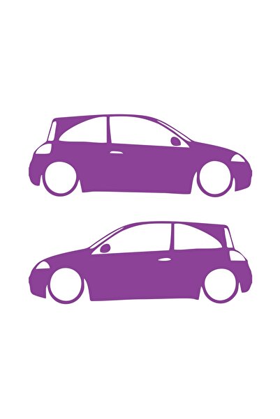 Reysa Tasarım Flattened Megane 2 Hb Sticker 17X17 cm Purple