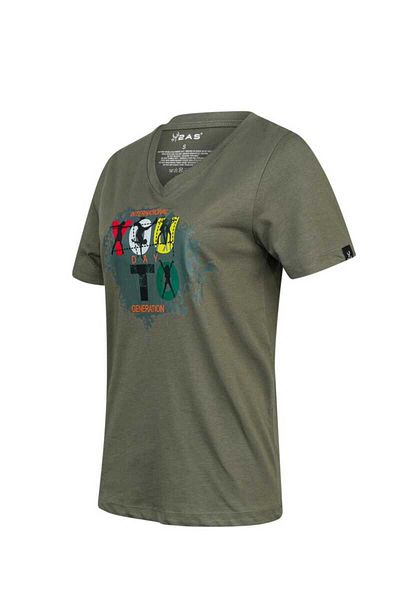 2AS Alone Printed V-Neck Women's T-Shirt 403
