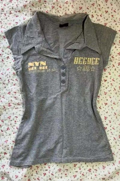 Köstebek Nyn Bee Bee Polo Neck Gray Melange T-Shirt