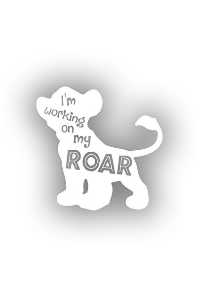 Reysa Tasarım ملصق روار دوج مقاس 17×17 سم باللون الأبيض