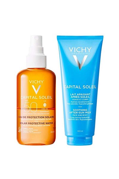 Vichy Capital Soleil Set UV Age Daily SPF50+ Fluid 40ml, SPF50 Sun Water 200ml, After Sun Milk 300ml