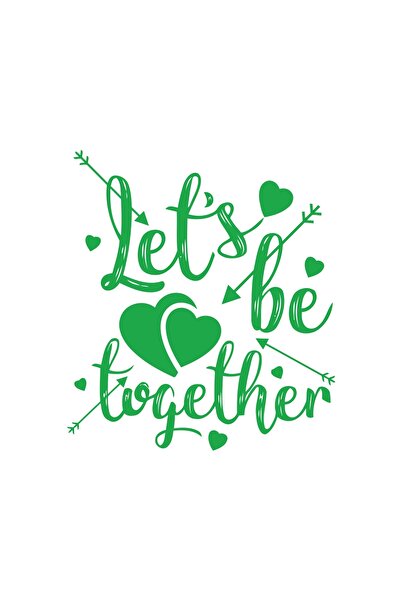 Reysa Tasarım ملصق Lets be Together مقاس 17x17 سم باللون الأخضر