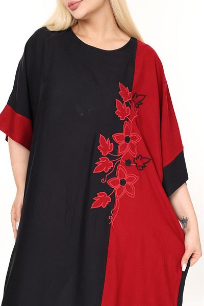 mervemoda Summer Plus Size Woven Dress