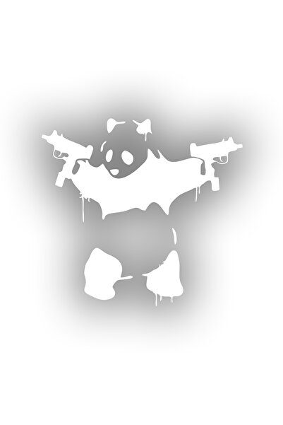 Reysa Tasarım ملصق باندا ملون مقاس 17 × 17 سم باللون الأبيض