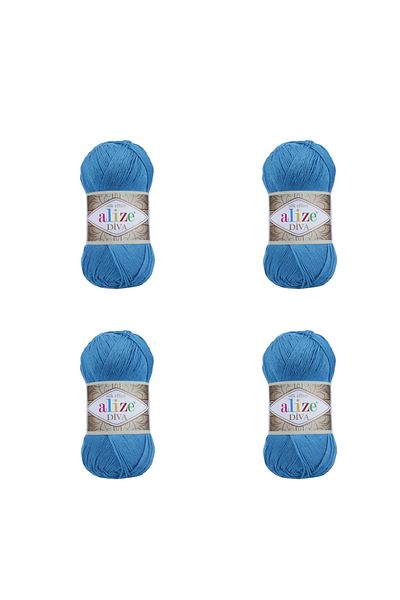Alize 4 Pieces Diva - 245 - Mercerized Thin Thread Bikini Bustier Blouse Knitting Thread Knitting Crop Models