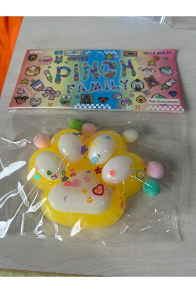 Twins Stars Kedi Patisi Squishy Oyuncağı Sukuşi (7,5x6,5cm)