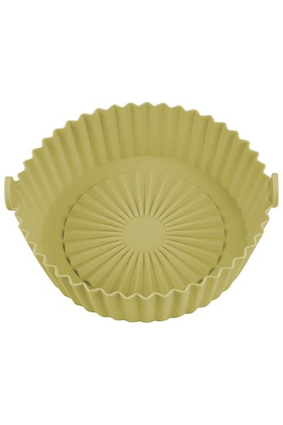 Teno Tava de Copt Rotunda Teno®, antiaderenta, rezistenta la temperaturi inalte, 21 x 17 cm, verde