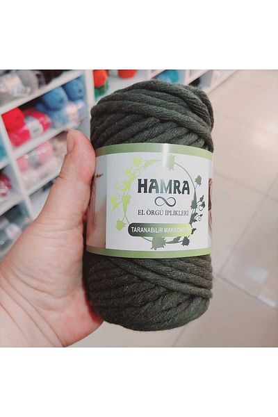 HOBİ Scan Macrame String 4 mm 250 g Khaki Green
