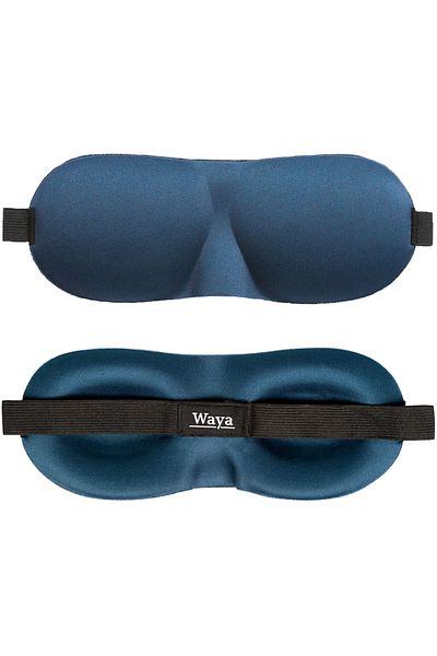 Fitli Masca de dormit, 3D, WAYA, 100% lumina blocata, Albastru