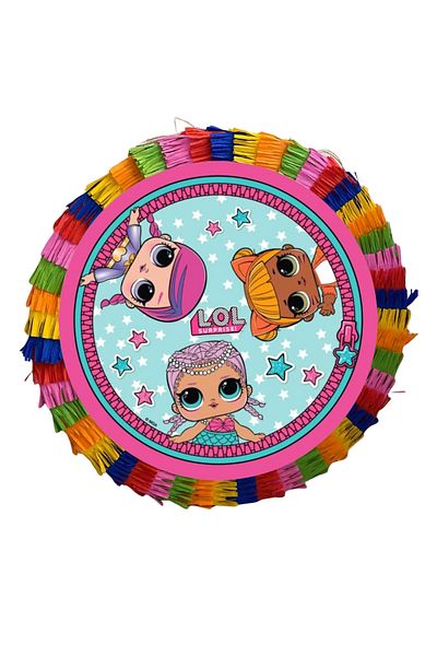OEM Party pinata, 35 cm, multicolor LOL Dolls pattern + 3/4 year old Birthday T-shirt