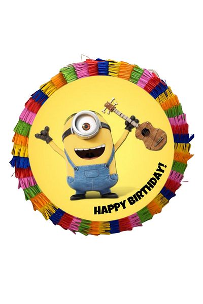 OEM Party pinata, 35 cm, multicolor Minions pattern + Birthday T-shirt 5/6 years old