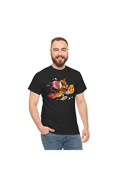 OEM Tricou personalizat barbati, negru, tematica Tom si Jerry (desene animate...