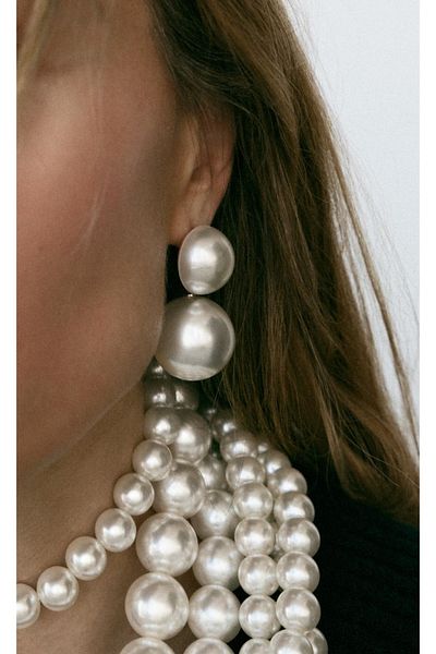 mos&more Double Pearl Brand Women's Earrings