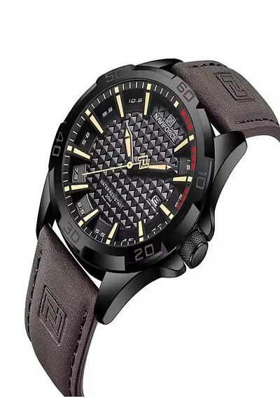Naviforce Sports Anti-shock Waterproof Leather Strap Men Watch Fashion