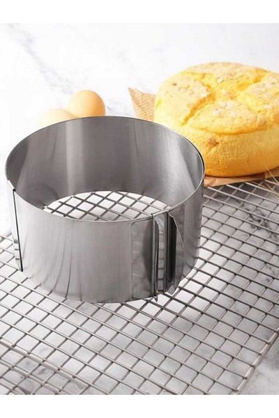 GALATAPAZAR Stainless Steel Round Adjustable Cake Cake Mold 16-30 cm