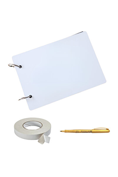 OEM Set Album foto / GuestBook nunta, flori minimalist, A4 landscape, 3 piese