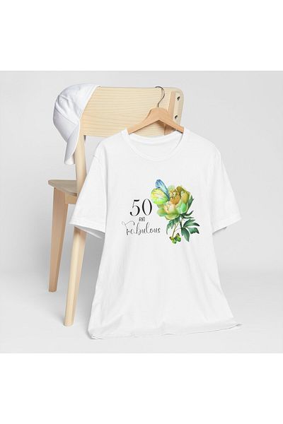 OEM Tricou Dama, Aniversar 50 ani, marimea M, alb