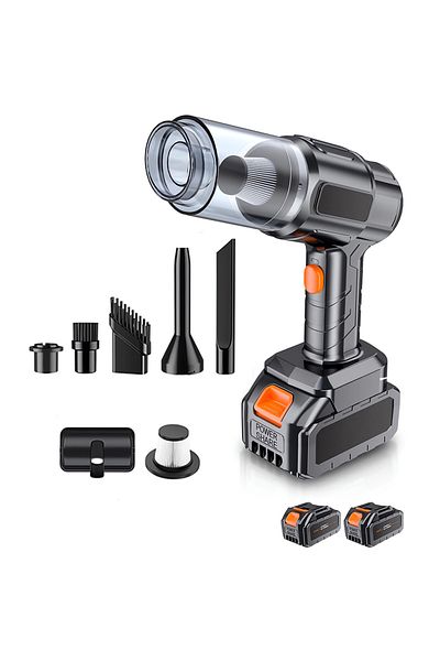 Teno Aspirator de Mana Auto Teno®, 6 in 1, aspirare, suflare, filtru HEPA, 35000PA, 120W, negru
