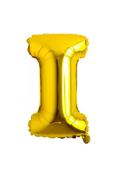 Teno Balloon in the shape of the letter I Teno®, foil, gold, 40 cm